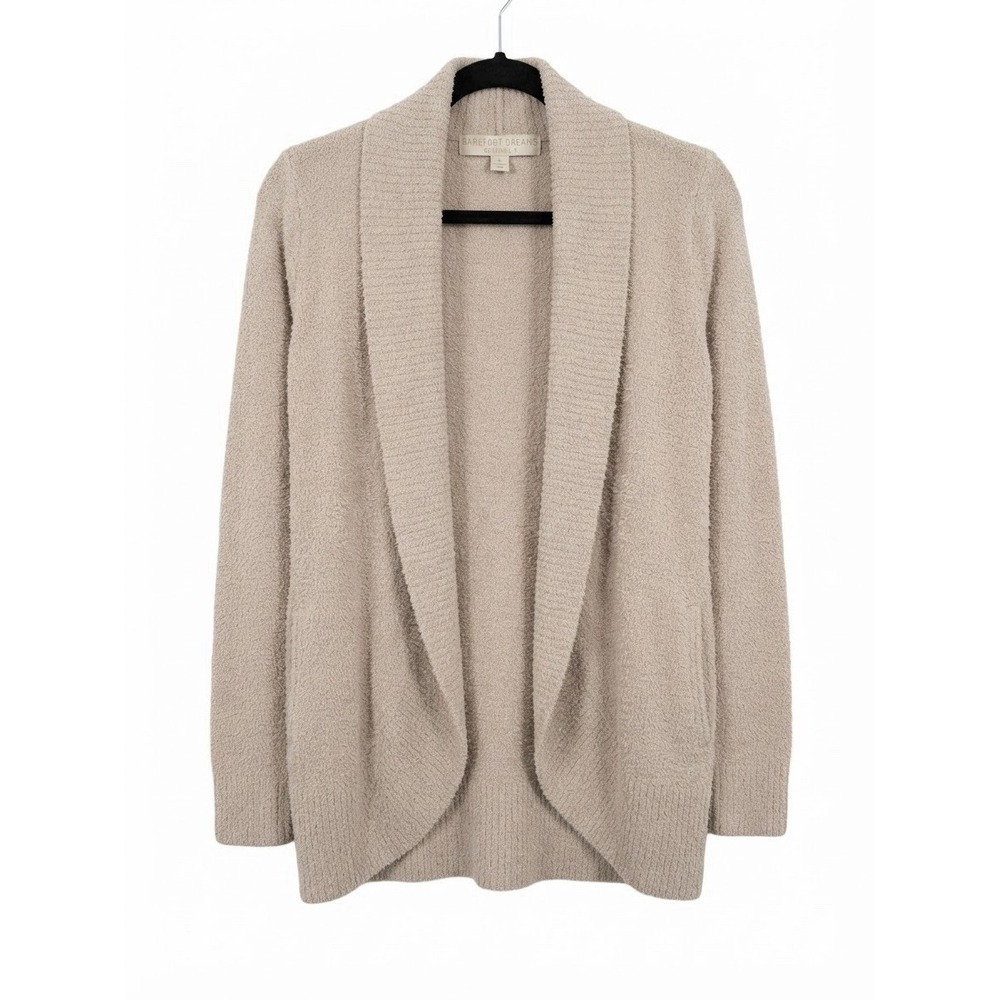 Barefoot Dreams CozyChic Lite Open Front Cardigan Beige Small Style 423